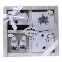 Picture of B&B Mother's Choice Layette Gift Set for New Born, 0-6Months, White & Black, 4Pcs