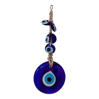 Picture of Al Bahr Glass Evil Eye Wall Hanging with Stones, Blue