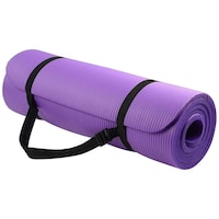 Picture of Skyland Ultra Dense Yoga Mat with Strap, Purple, 10mm