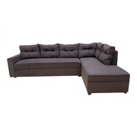 Picture of Tanveer Khan L Shape 5 Seater Sofa, Dark Grey