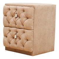 Picture of Tanveer Khan Fabric Side Bed Cabinet, Beige