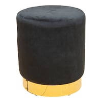 Picture of Tanveer Khan Ottoman Stool, Torq & Gold