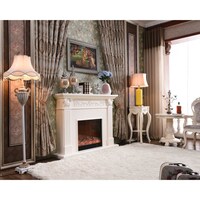Picture of Built In Electric Fireplace with Remote Control, White, AM321B