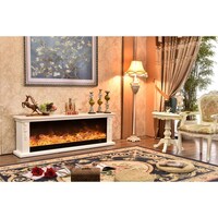Picture of Built In Electric Fireplace with Remote Control, White, AM326S