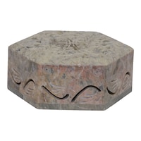 Picture of Ezdan Jaipur Marble Hexagon Hand Crafted Storage Box