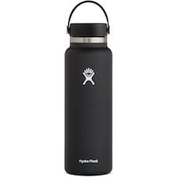Picture of HAHA Hydro Flask Vacuum Insulated Stainless Steel Water Bottle, Black, 1180 ml