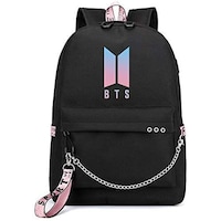 Picture of BTS Bangtan Boys Jung Kook Printed Backpack With Chain