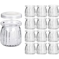 Picture of Fufu Glass Jars with PE Lids, Transparent, Pack of 12pcs