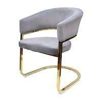Picture of Jilphar Halfmoon U Velvet Sofa Chair, JP1064AB