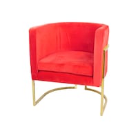 Picture of Jilphar Furniture Halfmoon Premium Velvet with Gold Frame Sofa