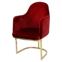 Picture of Jilphar Furniture Halfmoon Premium Velvet with Gold Frame Arm Chair Sofa