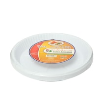 Picture of Seven Emirates Round Plain Plastic Plates, Pack Of 25Pcs