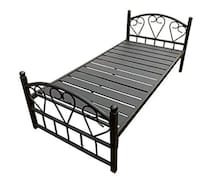 Picture of Heavy Duty Single Sturdy Steel Bed, Black