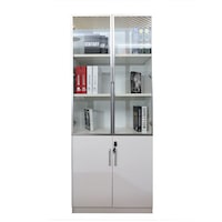 Picture of Huimei 2 Door Glass Cabinet, White, 720-C03