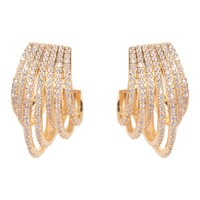 Picture of Lisa 7 Line Curved Crystal Stud Earrings