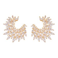 Picture of Lisa Cubic Curve Crystal Stud Earrings