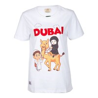 Picture of Arabian Souvenir T-Shirt with Lady On Camel Design, White
