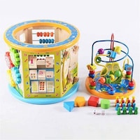 Picture of 8 in 1 Multifunction Wooden Bead Maze Activity Toys for Kids