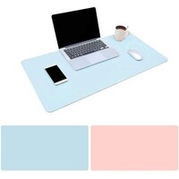 Picture of PU Leather Double Sided Color Desk Pad, Large, Sky Blue & Pink
