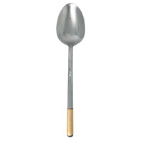 Picture of Lihan Stainless Steel Big Spoon Set, Silver & Gold, Pack of 6 Pcs
