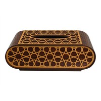 Picture of Concord Artistic Wooden Tissue Holder, Brown