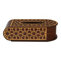 Picture of Concord Wooden Rustic Style Tissue Holder, Brown