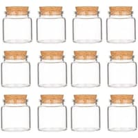 Shop Generic FUFU Glass Jars with Airtight Bamboo Lids, 150ml, Pack of  12Pcs