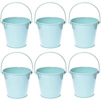 Picture of FUFU Metal Buckets with Handle, Blue, Pack of 6 Pcs