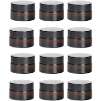 Picture of FUFU Amber Glass Cosmetic Box with Lid, 30ml, Set of 12pcs