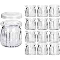 Picture of FUFU Glass Jars with Pe Lids, 7oz, 12 Pack
