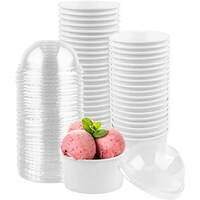 Picture of FUFU Paper Ice Cream Cups, 50 Count, 3oz, White
