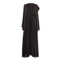 Picture of Ewan Boutique Double Chiffon Abaya with Shawl Sequence Design, Black
