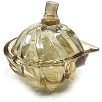 Picture of Yatai Decorative Crystal Canister With Lid, Brown
