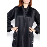 Picture of Safi Satin Feel Formal Abaya with Shiela, Black