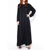 Picture of Safi Exclusive Crepe Abaya with Shiela & Inner, Black