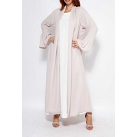 Picture of Safi Front Open Crepe Abaya with Shiela & Inner, Light Pink