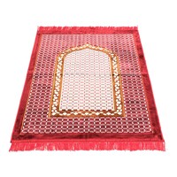 Picture of Safi D&D Exclusive Zari Prayer Mat, Maroon & White, 70 x 100cm, 600g