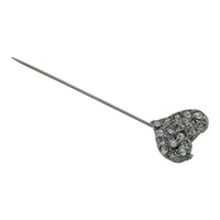 Picture of Safi Hijab Shawl Crystal Brooch Love Design, Silver, 1 x 3cm