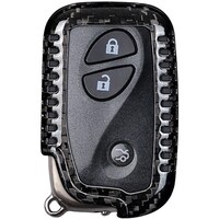 Picture of Carbon Fiber Key Fob Cover For Lexus ES350 GS300 GS350 GS430 GS450h GS460 HS250h IS250 IS350 IS-C IS-F LS460 LS600h LX570 RX350 RX450h Base Car Remote Key Fob Case for Men Women-Black