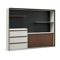 Picture of Huimei H06-B, Ascent Series Office Cabinet, White and Brown Color