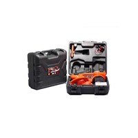 Picture of 3-In-1 Electric Car Jack with Air Pump, Black and Orange