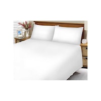 Picture of Hotel Linen 3-Piece Double Size Cotton Blend Bedding Set, White, 220 x 240cm