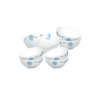 Picture of Royalford 8inch Serving Bowl, White and Blue, Pack of 7pcsRF9858