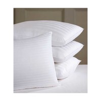 Picture of Comfy Stripe Hotel Cotton Pillow, White, Pack of 4pcs