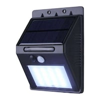 Picture of 20 LED Solar Power Motion Sensor Wall Light, Black/White