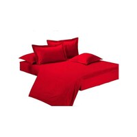 Picture of Cotton Double Size Duvet Cover Set, Red, Set of 6 Pcs