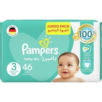 Picture of Pampers Baby-Dry Diapers, Size 3, Midi, Pack of 46 Pcs