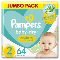 Picture of Pampers New Baby-Dry Diapers, Size 2, Mini, Pack of 64 Pcs