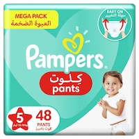 Picture of Pampers Pants Diapers, Size 5, Junior, Pack of 48 Pcs