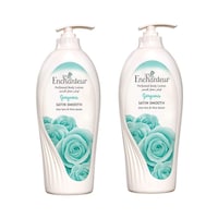 Picture of Enchanteur Satin Smooth Gorgeous Lotion with Aloe Vera & Olive Butter, 500ml, Pack of 2Pcs